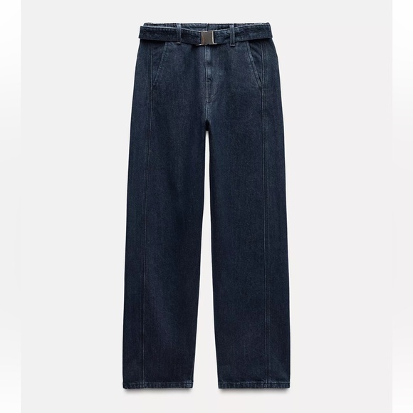 Zara Denim - Zara Women's Dark Blue Relaxed Jeans